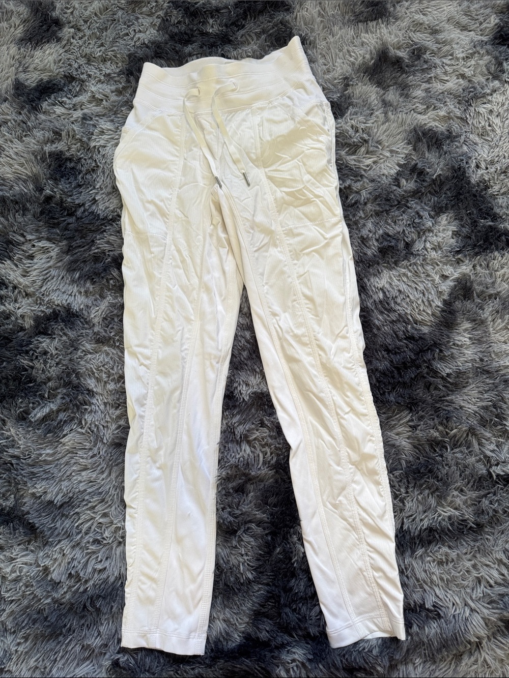 lululemon athletica -White Ribbed Waist Jogger Pants